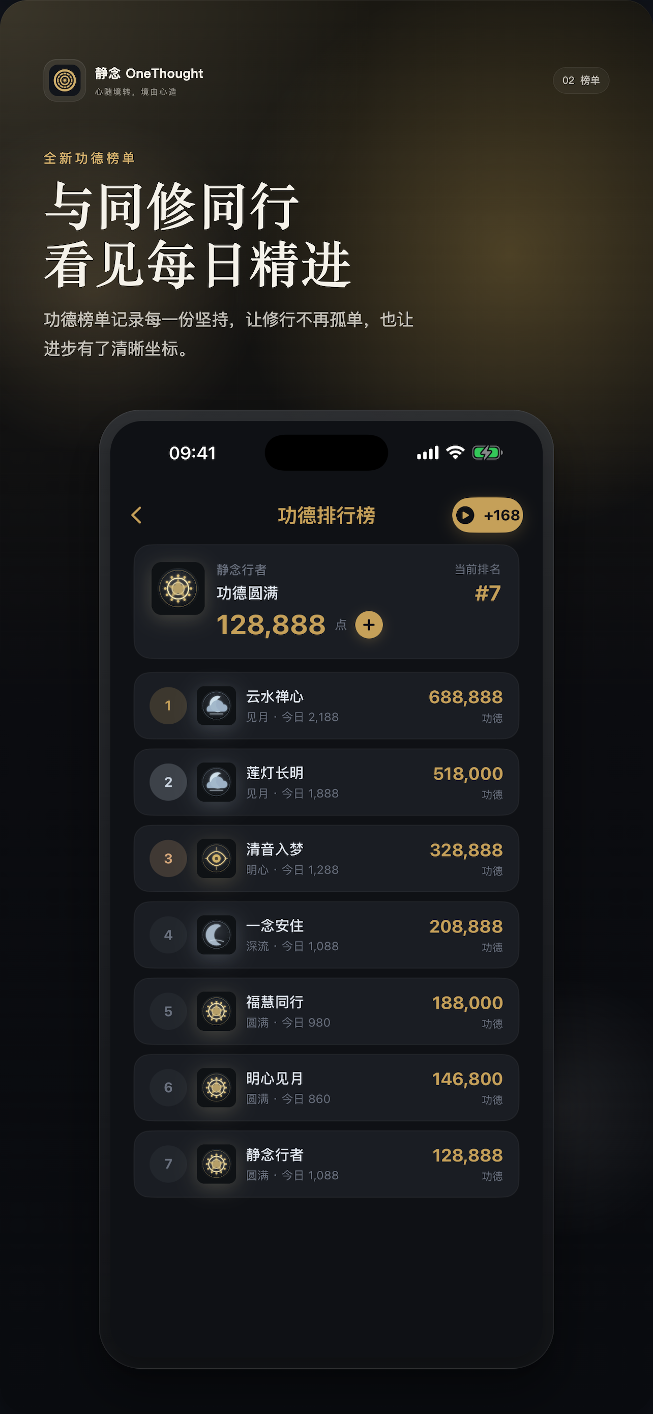 功德排行榜界面